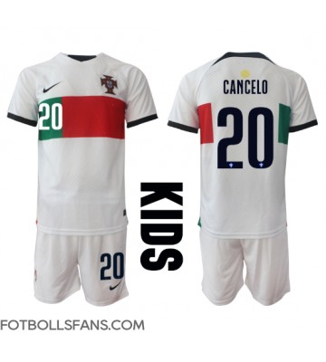 Portugal Joao Cancelo #20 Replika Bortatröja Barn VM 2022 Kortärmad (+ Korta byxor)